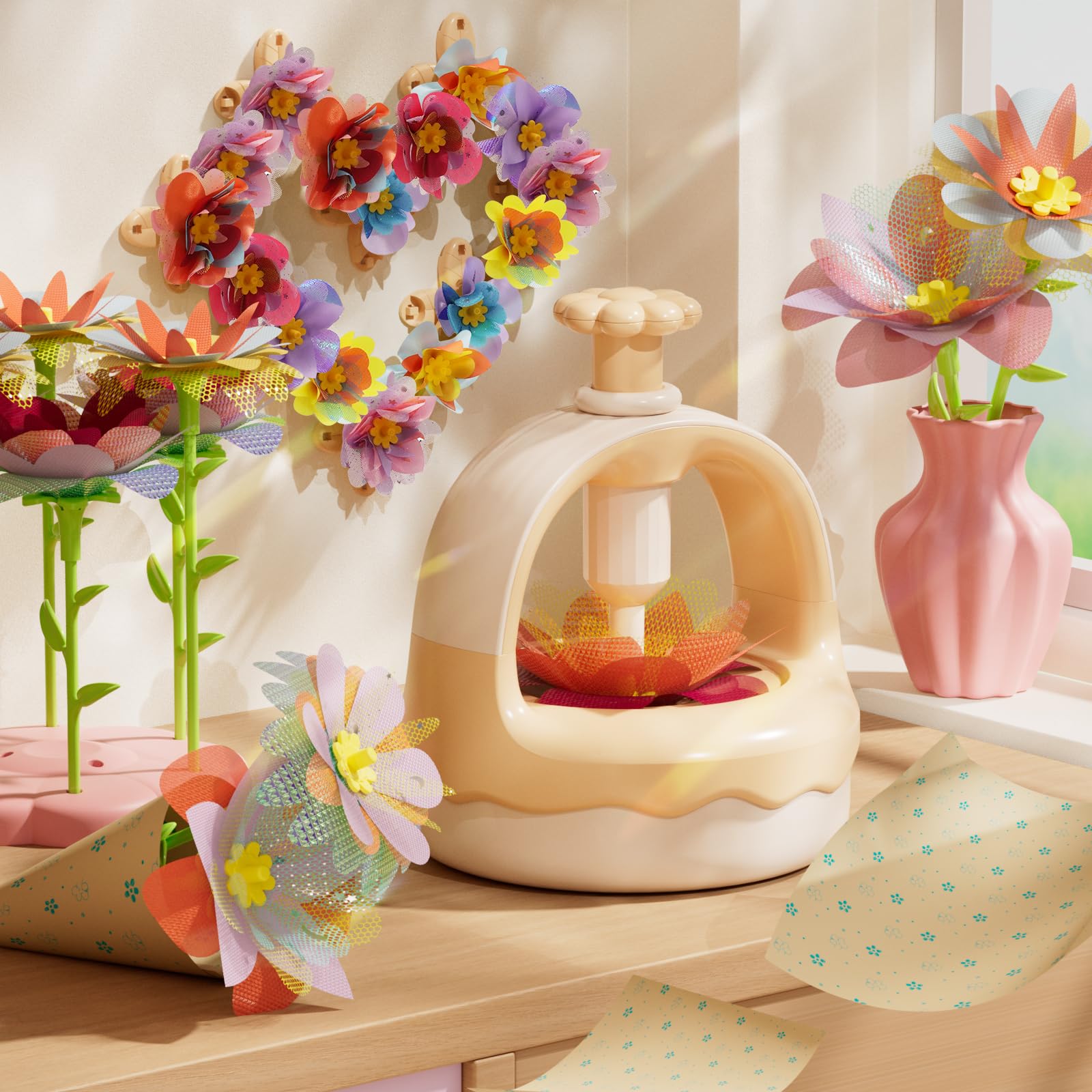 Amazon.com: Fabric Flower Bouquet Craft Kit, DIY Arts & Crafts Toy